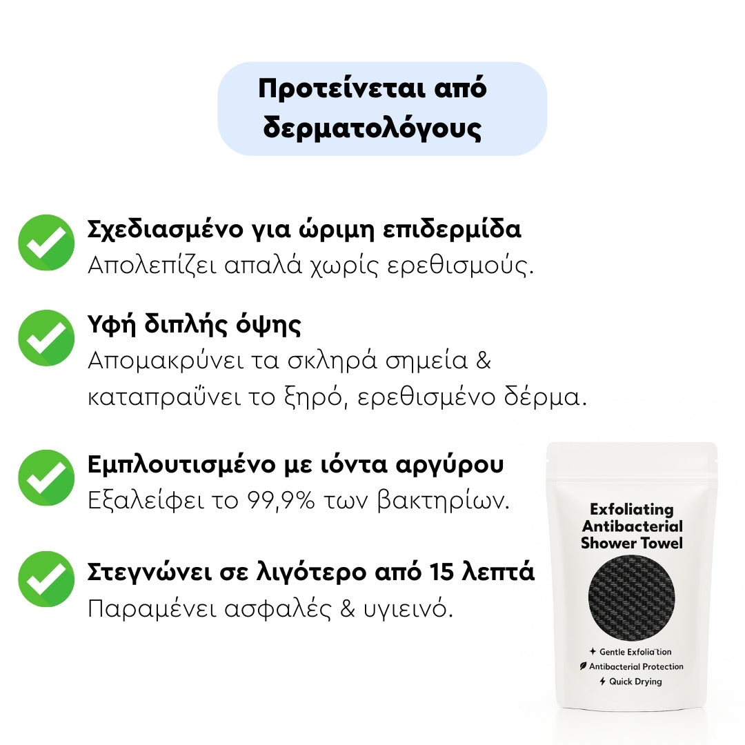 Απολεπιστική Αντιβακτηριδιακή Πετσέτα Μπάνιου